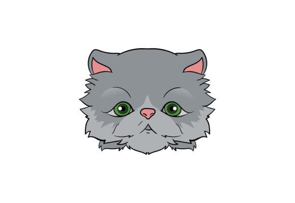 Cat Face Character Art