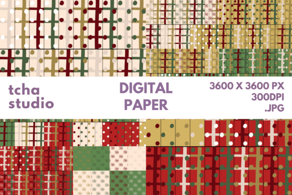 Enhance Your Holiday Creations with the Christmas Theme Digital Papers Bundle