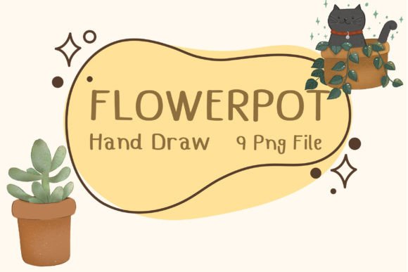 Flowerpot Hand Drawn: A Versatile Graphic Resource for Creative Projects