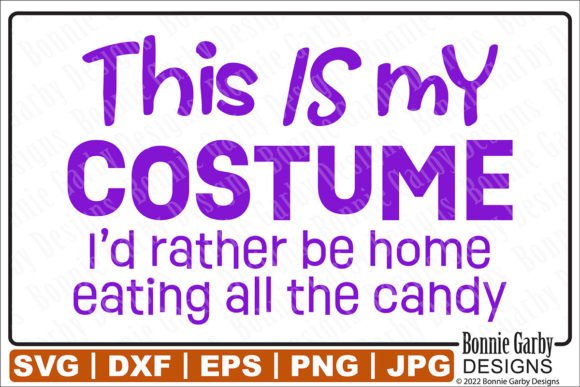 Halloween Costume SVG Eating All Candy