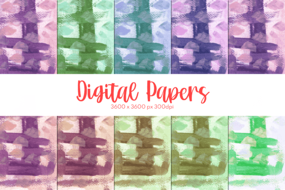Texture Watercolor Digital Papers Set 16