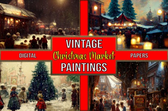 Vintage Christmas Market Paintings: A Magical Way to Bring Nostalgia into Your Creative Projects