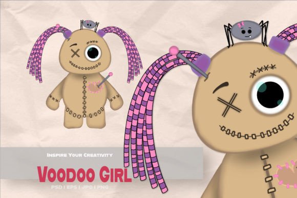 Voodoo Girl Cartoon Character