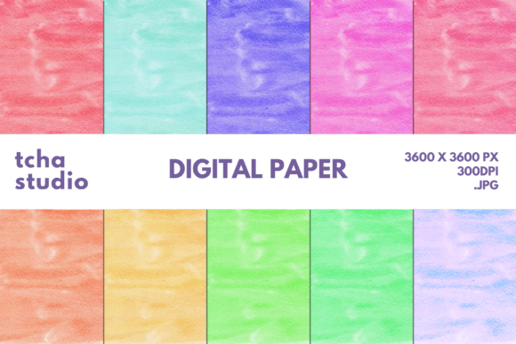Watercolor Background Digital Papers 18: A Versatile Design Resource for Creative Projects