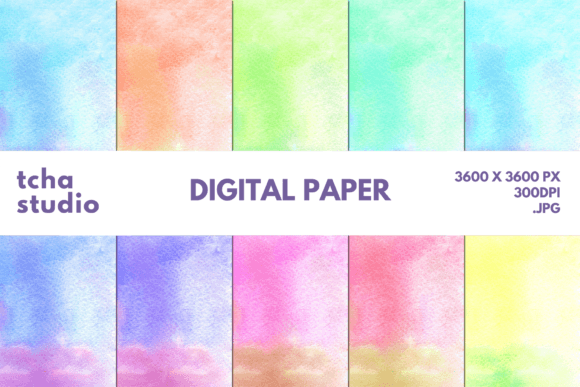 Watercolor Background Digital Papers 20: A Versatile Tool for Creative Businesses