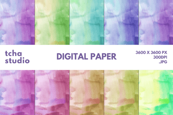 Watercolor Background Digital Papers 8: A Versatile Asset for Creative and Business Applications
